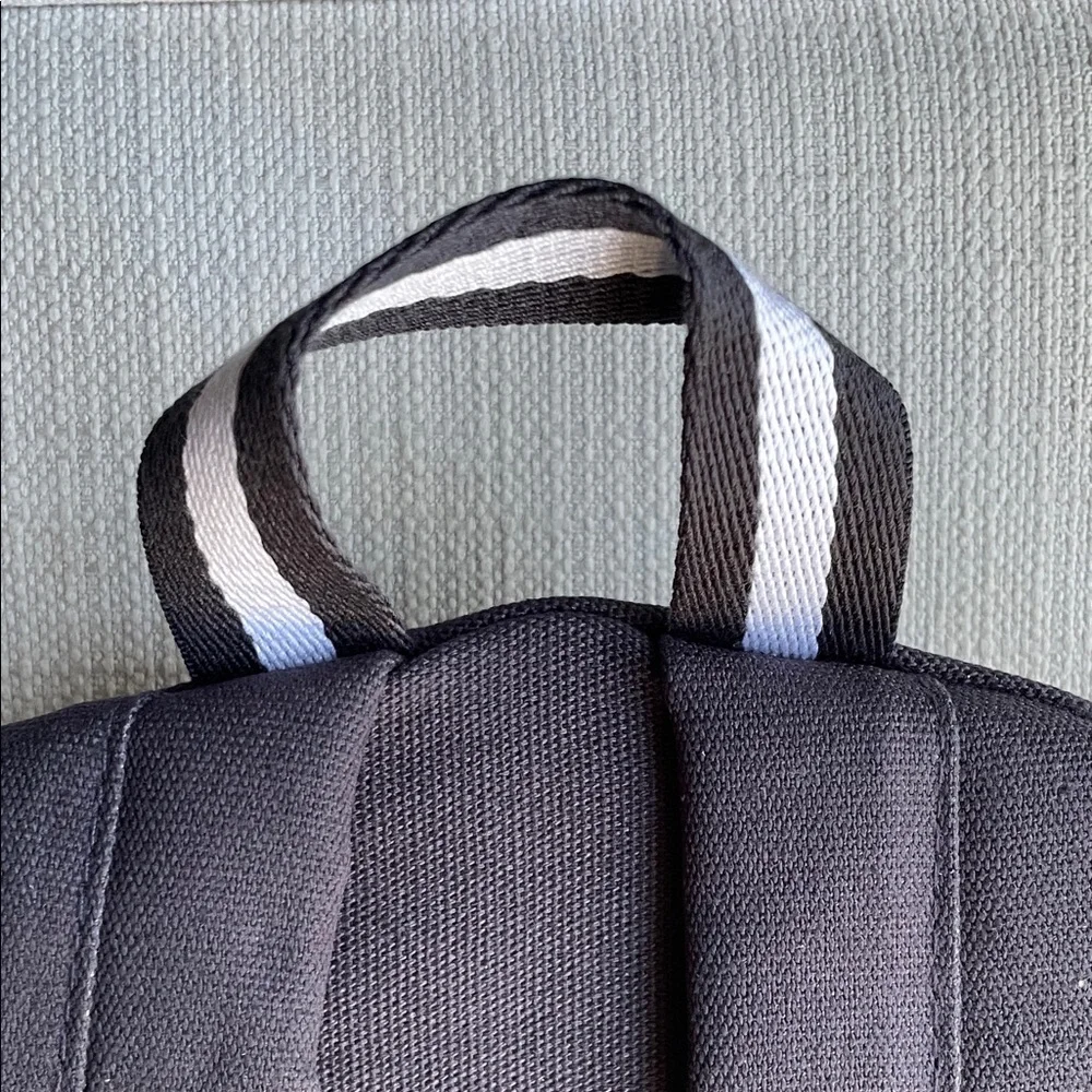 Ralph Lauren the world of polo navy Backpack with White Polo Logo and Stripe